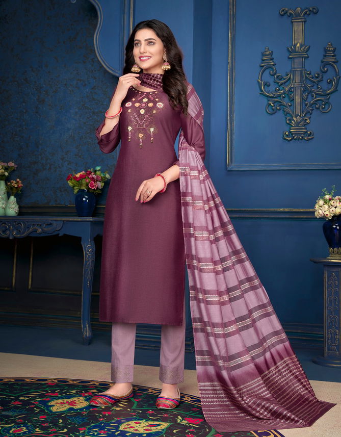 Lily And Lali Muskan 3 Silk Fancy Ethnic Wear Kurti Pant With Dupatta Collection